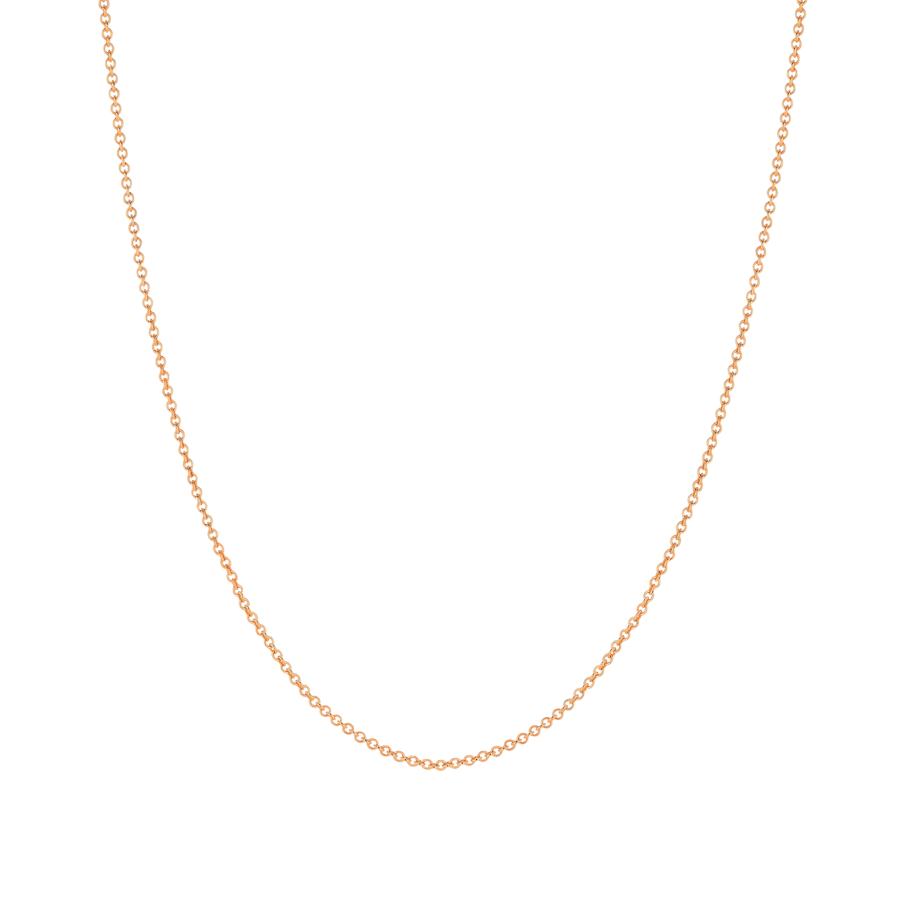 Catenina Chain - fine Italian gold cable chain - angled view - Lucano