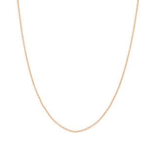 Catenina Chain - fine Italian gold cable chain - angled view - Lucano