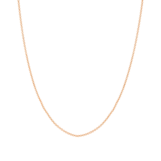 Catenina Chain - fine Italian gold cable chain - angled view - Lucano