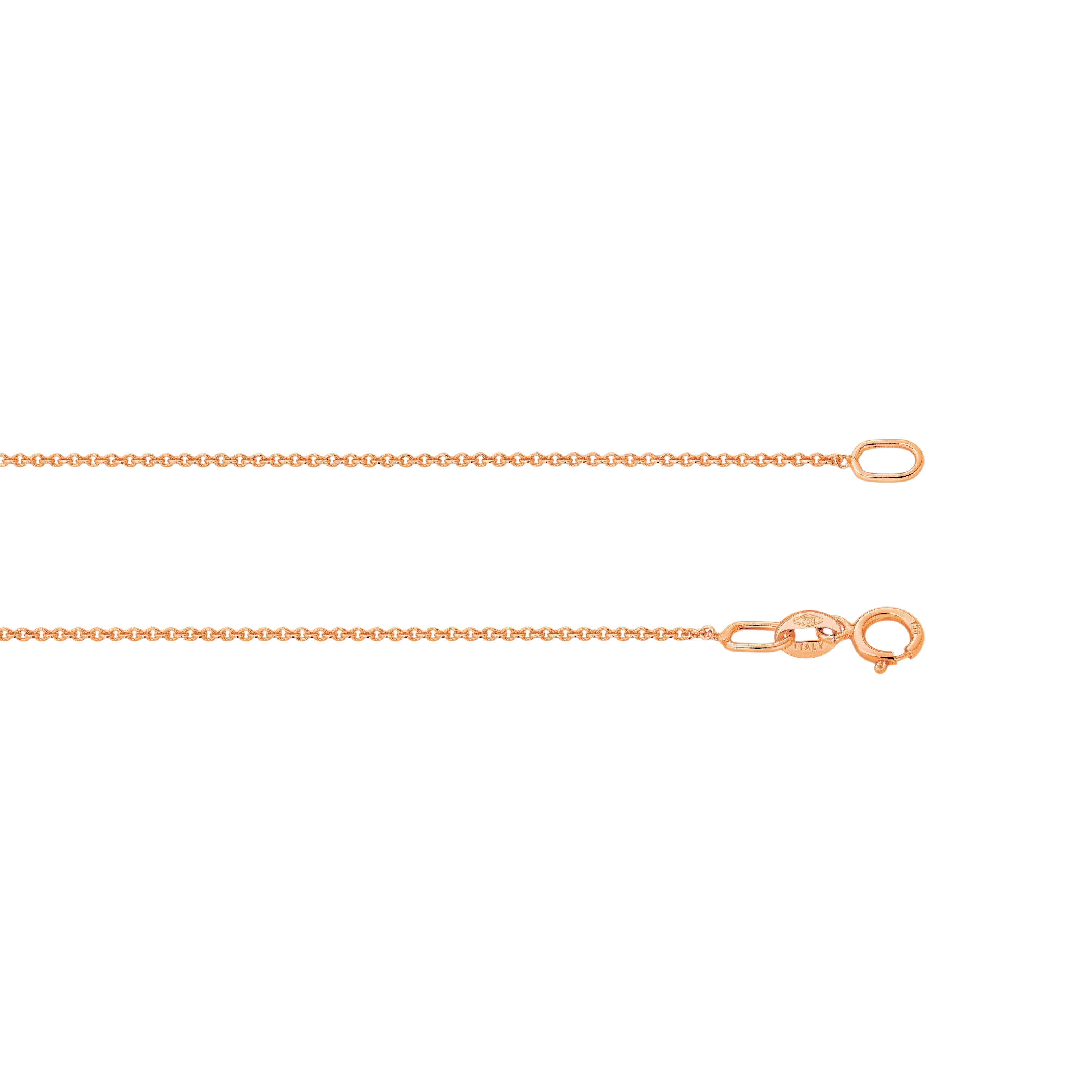 Catenina Chain - fine Italian gold cable chain - side profile - Lucano