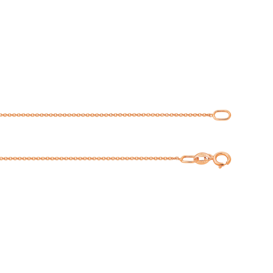 Catenina Chain - fine Italian gold cable chain - side profile - Lucano