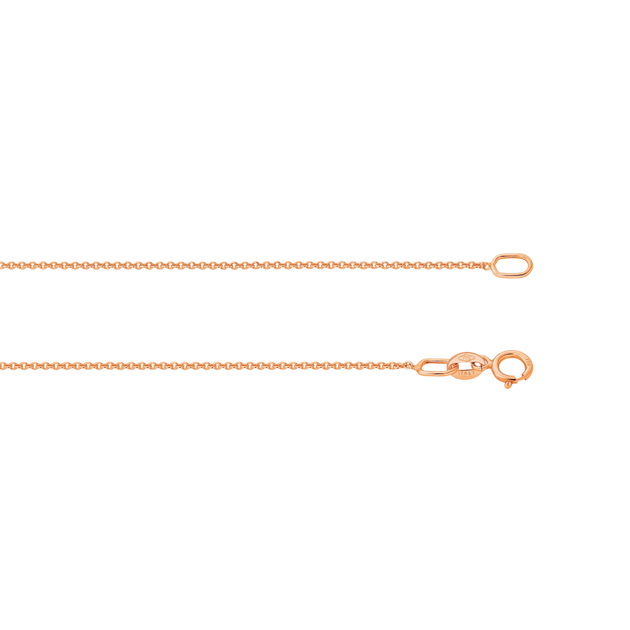 Catenina Chain - fine Italian gold cable chain - side profile - Lucano