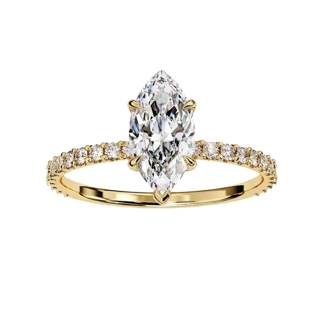 Mira Marquise - lab-grown diamond engagement ring - hand-made in Byron Bay Hinterland, Australia by Lucano Fine Jewellery