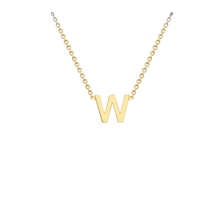 Letterina Necklace - 9ct gold initial necklace, Italian-made chain - letter G - Lucano
