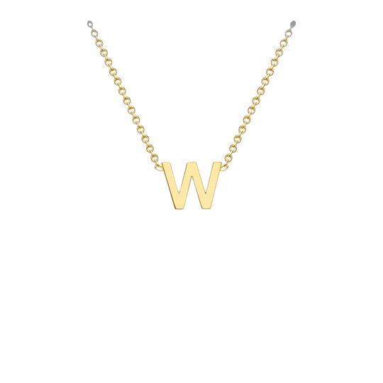 Letterina Necklace - 9ct gold initial necklace, Italian-made chain - letter G - Lucano