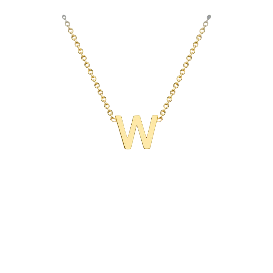 Letterina Necklace - 9ct gold initial necklace, Italian-made chain - letter G - Lucano