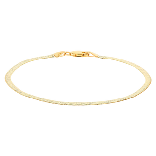 Piatto Bracelet - 18ct Italian snake-link gold bracelet - side profile - Lucano
