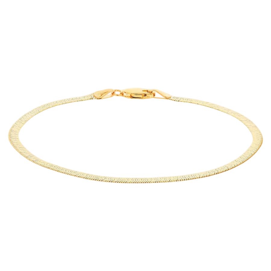 Piatto Bracelet - 18ct Italian snake-link gold bracelet - side profile - Lucano