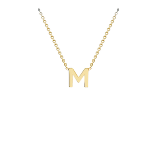 Letterina Necklace - 9ct gold initial necklace, Italian-made chain - lifestyle shot - Lucano
