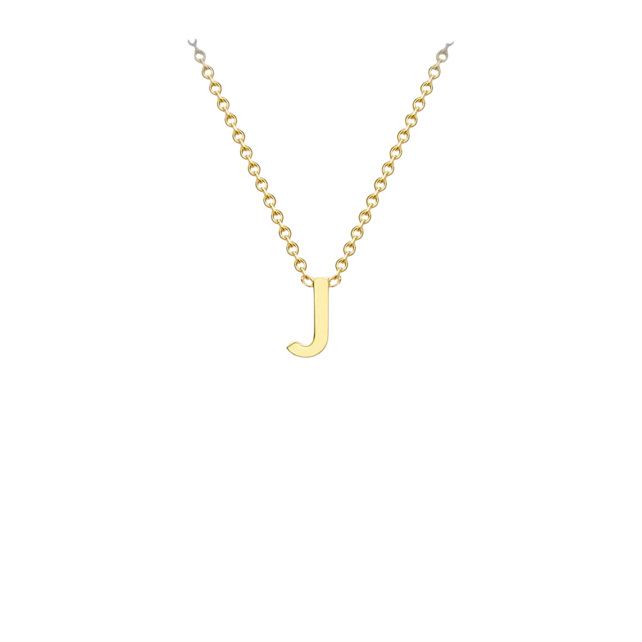 Letterina Necklace - 9ct gold initial necklace, Italian-made chain - in 9ct rose gold - Lucano