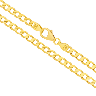 Grumetta Chain - Italian curb-link gold chain, handcrafted by Lucano