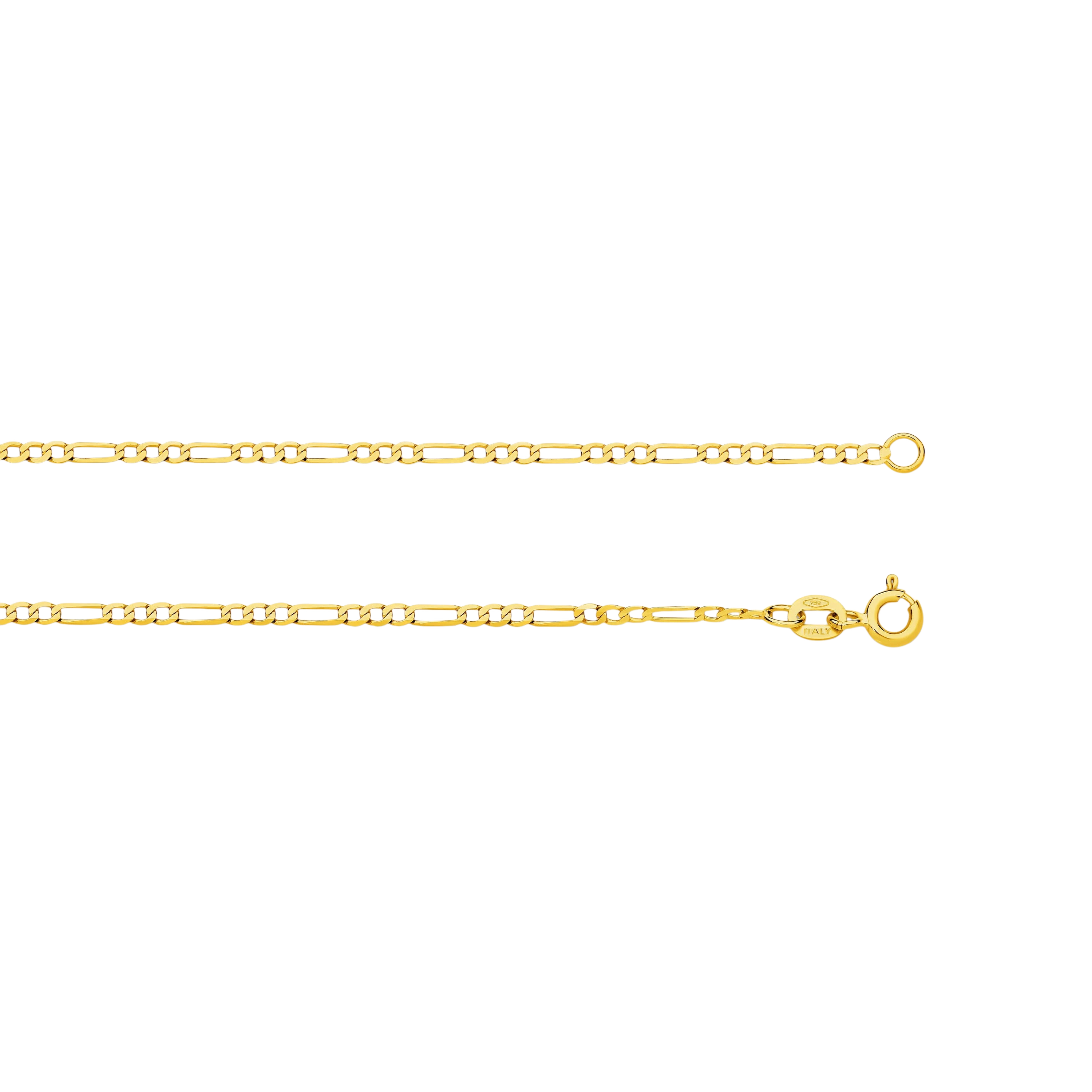 Capezzina Chain - Italian mariner-link gold chain - angled view - Lucano