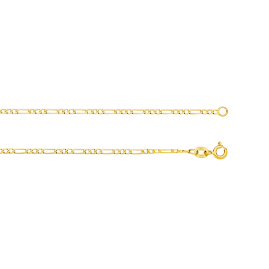 Capezzina Chain - Italian mariner-link gold chain - angled view - Lucano