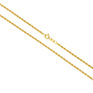Venetian Chain - Italian box chain in solid gold - on neck - Lucano