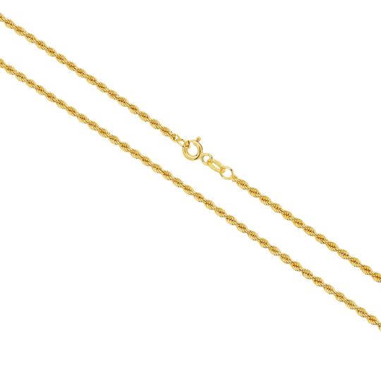 Venetian Chain - Italian box chain in solid gold - on neck - Lucano