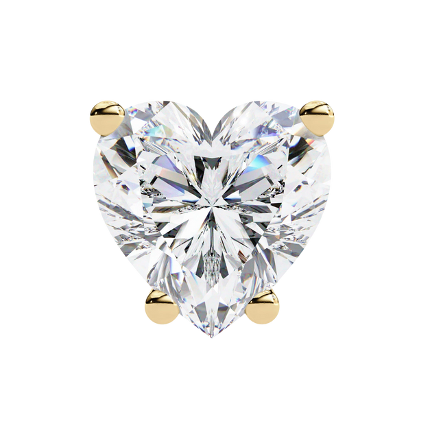 Divina Studs, solitaire diamond stud earrings by Lucano, side view