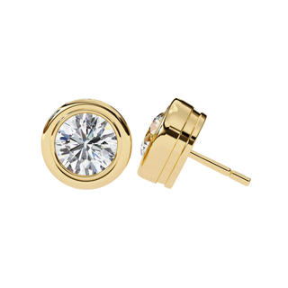 Astra Studs, solitaire diamond stud earrings by Lucano, front view