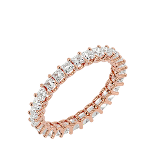 Elysian Princess Eternity Ring - princess-cut diamond eternity ring - side profile - Lucano