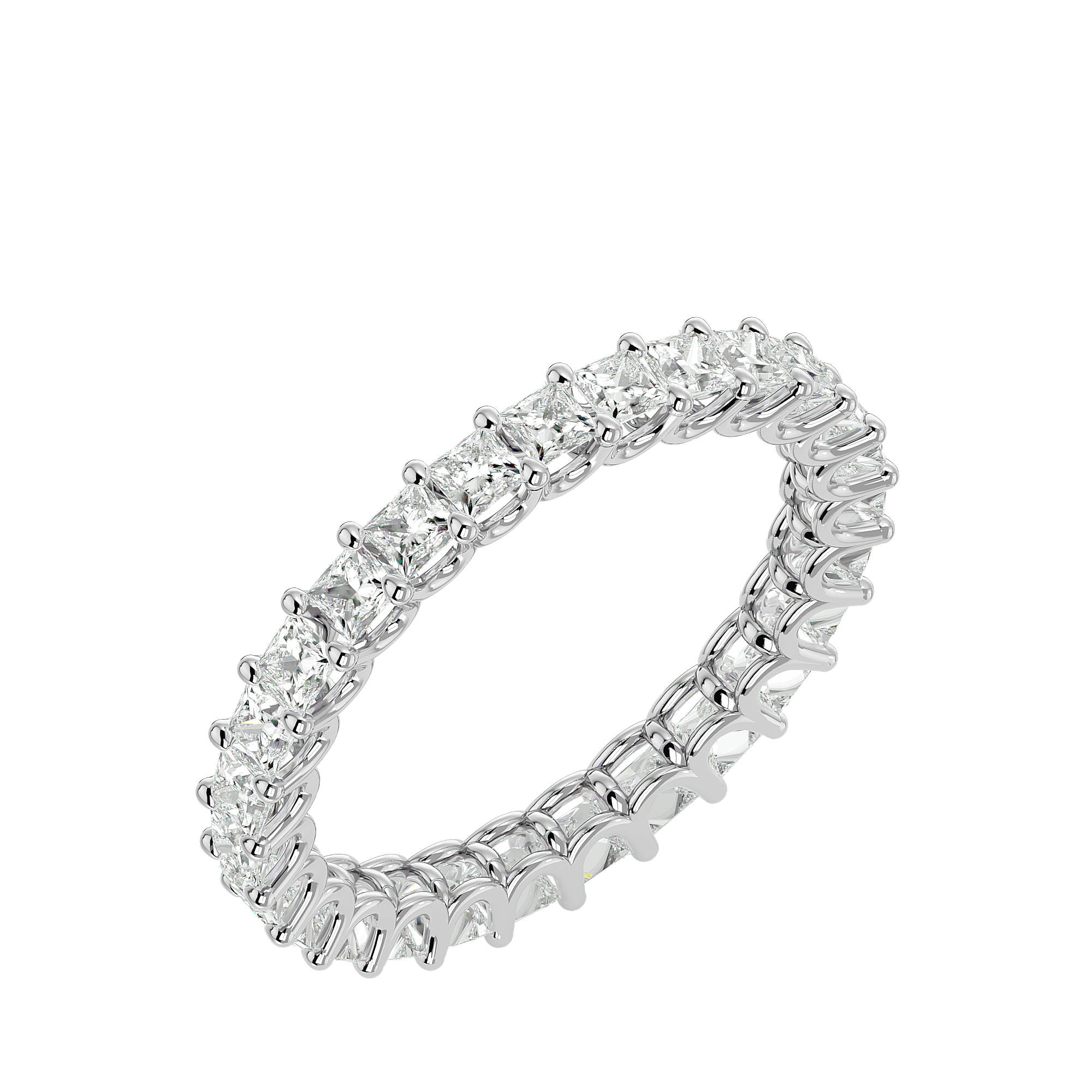 Elysian Princess Eternity Ring - princess-cut diamond eternity ring - on hand - Lucano