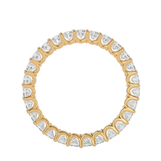 Elysian Princess Eternity Ring - princess-cut diamond eternity ring - three-quarter view - Lucano