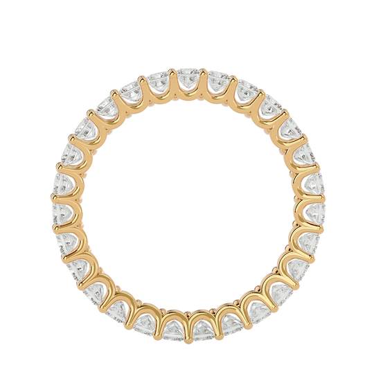 Elysian Princess Eternity Ring - princess-cut diamond eternity ring - three-quarter view - Lucano