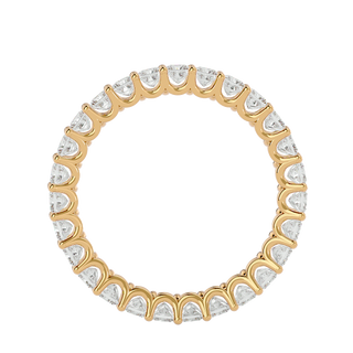 Elysian Princess Eternity Ring - princess-cut diamond eternity ring - three-quarter view - Lucano