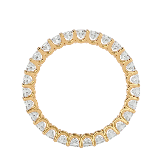 Elysian Princess Eternity Ring - princess-cut diamond eternity ring - three-quarter view - Lucano