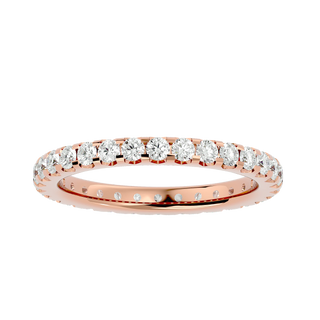 Theia Round Eternity Ring - slim diamond eternity ring - side profile - Lucano