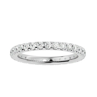 Theia Round Eternity Ring - slim diamond eternity ring - three-quarter view - Lucano