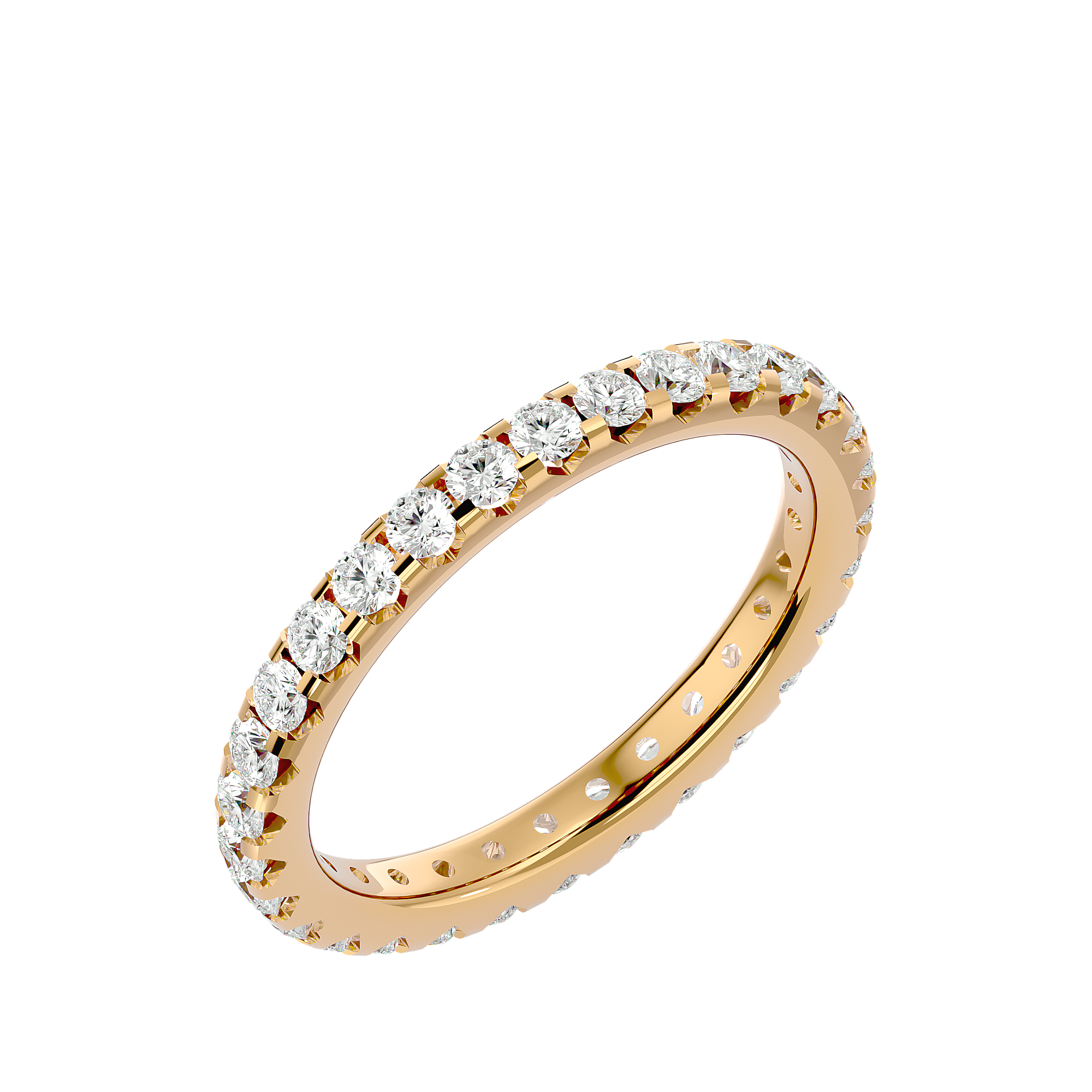 Theia Round Eternity Ring - slim diamond eternity ring, handcrafted in Australia by Lucano
