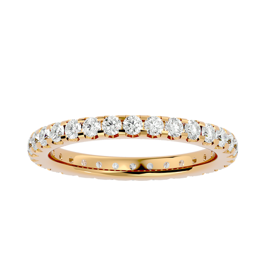 Theia Round Eternity Ring - slim diamond eternity ring - detail close-up - Lucano