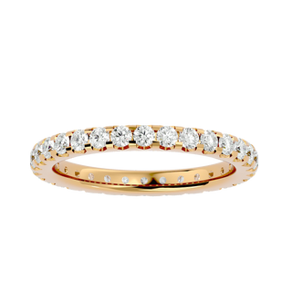 Theia Round Eternity Ring - slim diamond eternity ring - detail close-up - Lucano