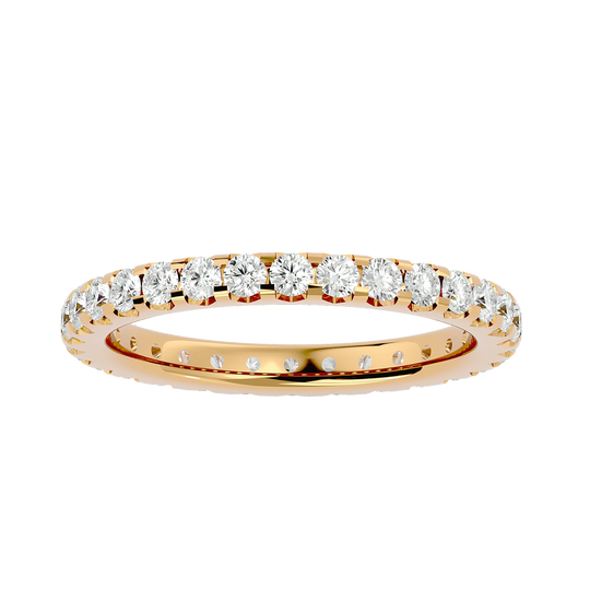 Theia Round Eternity Ring - slim diamond eternity ring - detail close-up - Lucano