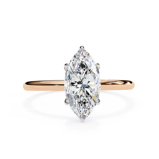 Ember Marquise Diamond Ring - marquise-cut diamond engagement ring side profile - Lucano