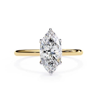 Ember Marquise Diamond Ring - marquise-cut diamond engagement ring with six-claw basket setting - handcrafted in Byron Bay, Australia by Lucano