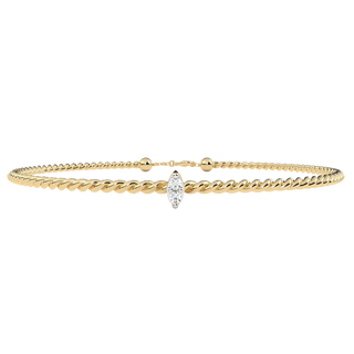 Funicella Marquise Bracelet - round brilliant diamond bracelet - front view - hand-made in Byron Bay Hinterland, Australia by Lucano Fine Jewellery