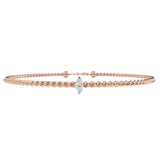 Funicella Marquise Bracelet - round brilliant diamond bracelet - side profile - hand-made in Byron Bay Hinterland, Australia by Lucano Fine Jewellery