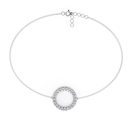 Cerchio Diamond Halo Bracelet - round brilliant diamond bracelet - in 9ct yellow gold - hand-made in Byron Bay Hinterland, Australia by Lucano Fine Jewellery