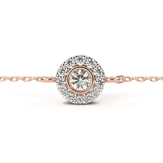 Helios Halo Bracelet - round brilliant diamond bracelet - in 18ct white gold - hand-made in Byron Bay Hinterland, Australia by Lucano Fine Jewellery