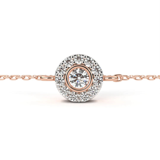 Helios Halo Bracelet - round brilliant diamond bracelet - in 18ct white gold - hand-made in Byron Bay Hinterland, Australia by Lucano Fine Jewellery