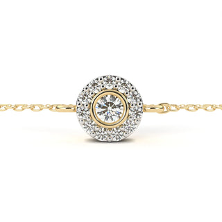 Helios Halo Bracelet - round brilliant diamond bracelet - in 9ct rose gold - hand-made in Byron Bay Hinterland, Australia by Lucano Fine Jewellery