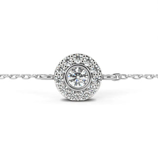 Helios Halo Bracelet - round brilliant diamond bracelet - in 18ct rose gold - hand-made in Byron Bay Hinterland, Australia by Lucano Fine Jewellery