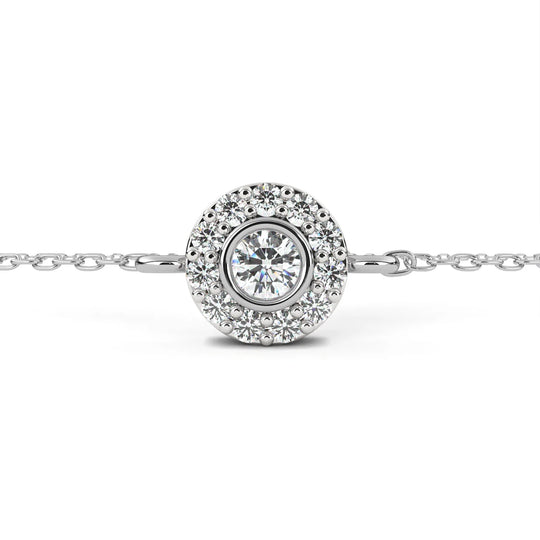 Helios Halo Bracelet - round brilliant diamond bracelet - in 18ct rose gold - hand-made in Byron Bay Hinterland, Australia by Lucano Fine Jewellery