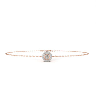 Helios Halo Bracelet - round brilliant diamond bracelet - detail close-up - hand-made in Byron Bay Hinterland, Australia by Lucano Fine Jewellery