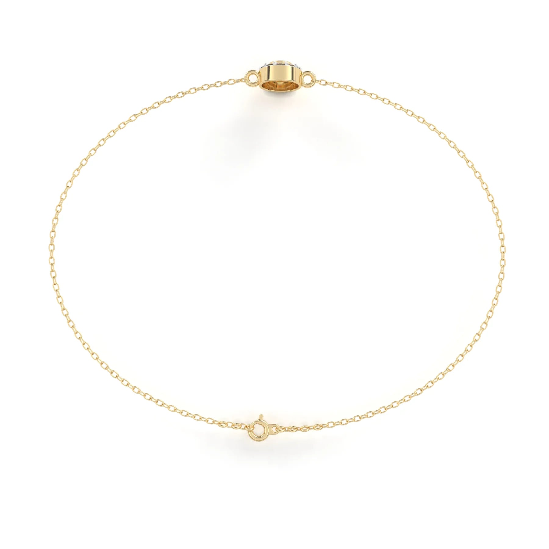 Helios Halo Bracelet - round brilliant diamond bracelet - in 18ct yellow gold - hand-made in Byron Bay Hinterland, Australia by Lucano Fine Jewellery