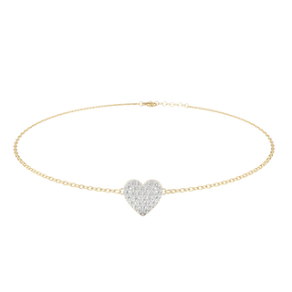 Cuore Pavé Bracelet - round brilliant diamond bracelet - front view - hand-made in Byron Bay Hinterland, Australia by Lucano Fine Jewellery