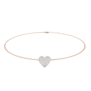 Cuore Pavé Bracelet - round brilliant diamond bracelet - detail close-up - hand-made in Byron Bay Hinterland, Australia by Lucano Fine Jewellery