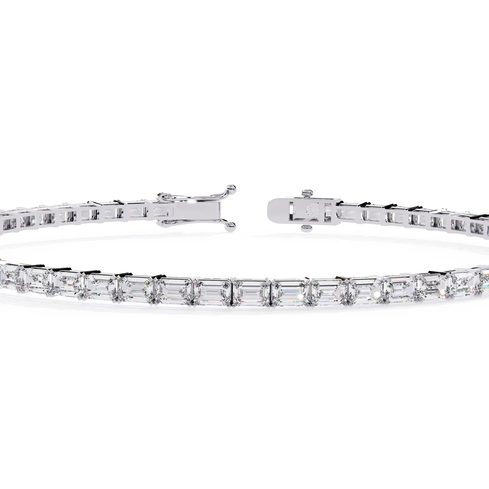 Smeralda Emerald Tennis Bracelet - round brilliant diamond bracelet - in 9ct rose gold - hand-made in Byron Bay Hinterland, Australia by Lucano Fine Jewellery