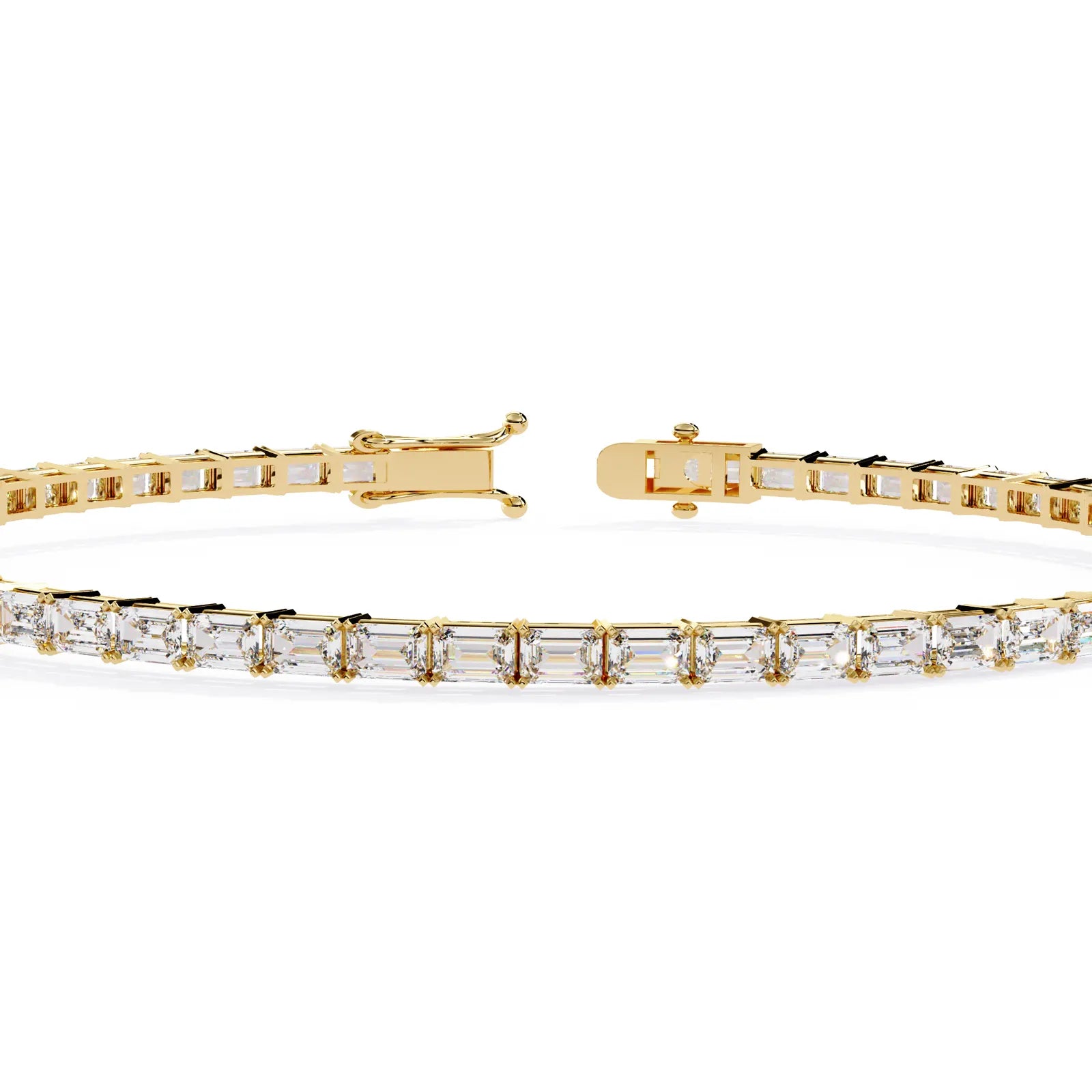 Smeralda Emerald Tennis Bracelet - round brilliant diamond bracelet - in 18ct rose gold - hand-made in Byron Bay Hinterland, Australia by Lucano Fine Jewellery