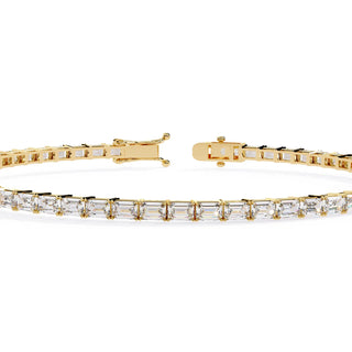 Smeralda Emerald Tennis Bracelet - round brilliant diamond bracelet - in 18ct rose gold - hand-made in Byron Bay Hinterland, Australia by Lucano Fine Jewellery